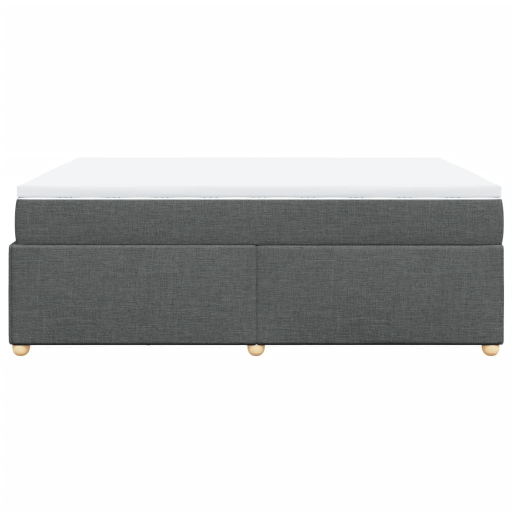 Boxspringbett mit Matratze Dunkelgrau 140x190 cm Stoff