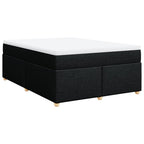 Boxspringbett mit Matratze Schwarz 140x190 cm Stoff