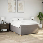 Boxspringbett mit Matratze Taupe 140x190 cm Stoff