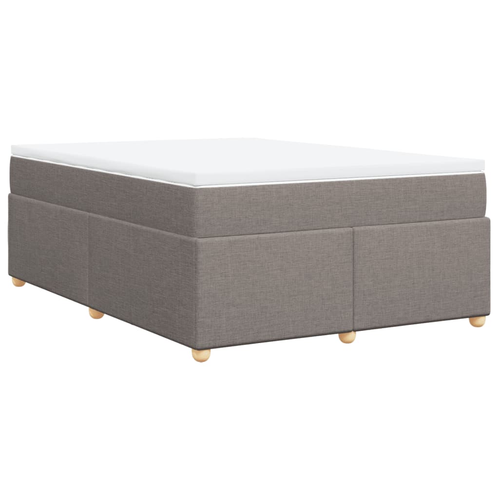 Boxspringbett mit Matratze Taupe 140x190 cm Stoff