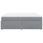 Boxspringbett mit Matratze Hellgrau 180x200 cm Stoff