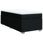 Boxspringbett mit Matratze Schwarz 80x200 cm Stoff