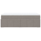 Boxspringbett mit Matratze Taupe 80x200 cm Stoff