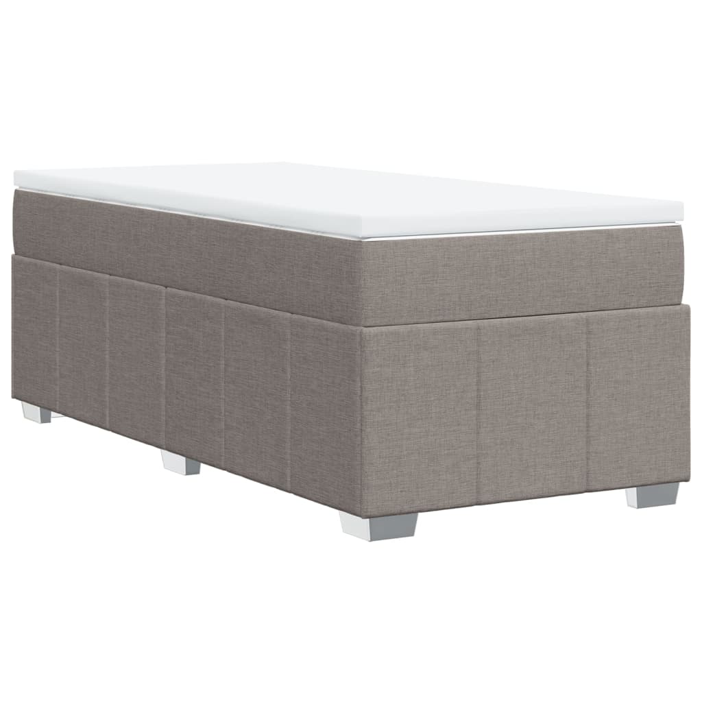 Boxspringbett mit Matratze Taupe 80x200 cm Stoff