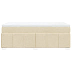 Boxspringbett mit Matratze Creme 80x200 cm Stoff