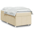 Boxspringbett mit Matratze Creme 80x200 cm Stoff