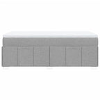 Boxspringbett mit Matratze Hellgrau 90x200 cm Stoff