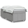 Boxspringbett mit Matratze Hellgrau 90x200 cm Stoff
