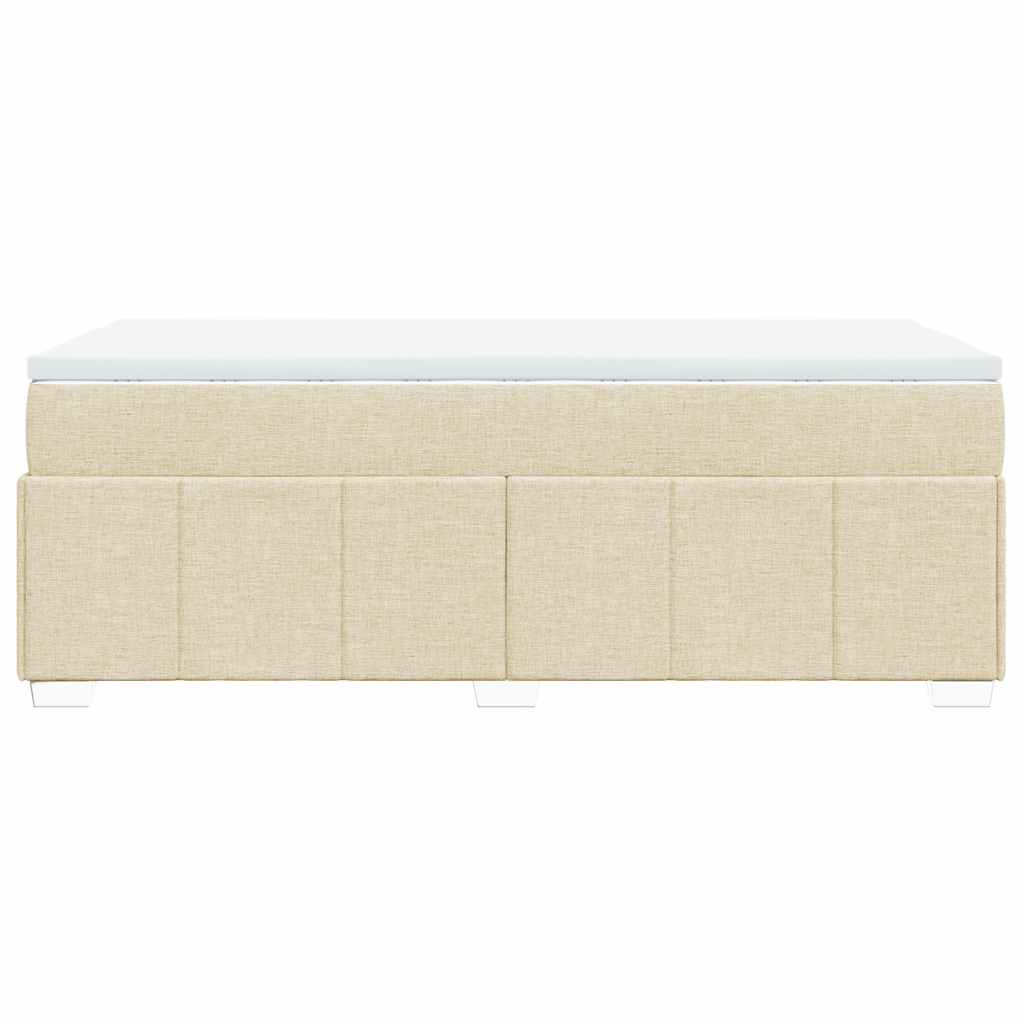 Boxspringbett mit Matratze Creme 100x200 cm Stoff