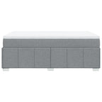 Boxspringbett mit Matratze Hellgrau 120x190 cm Stoff