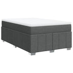 Boxspringbett mit Matratze Dunkelgrau 120x200 cm Stoff