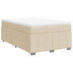 Boxspringbett mit Matratze Creme 120x200 cm Stoff
