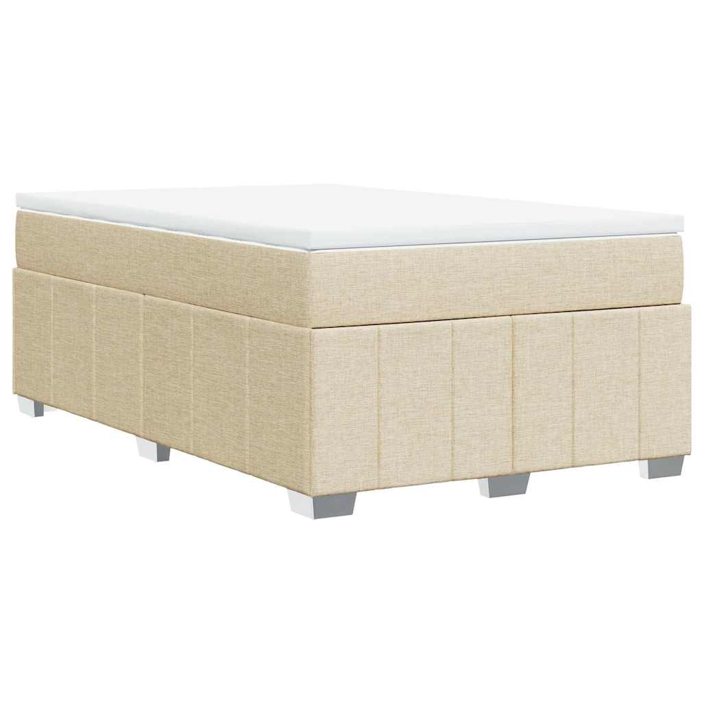 Boxspringbett mit Matratze Creme 120x200 cm Stoff