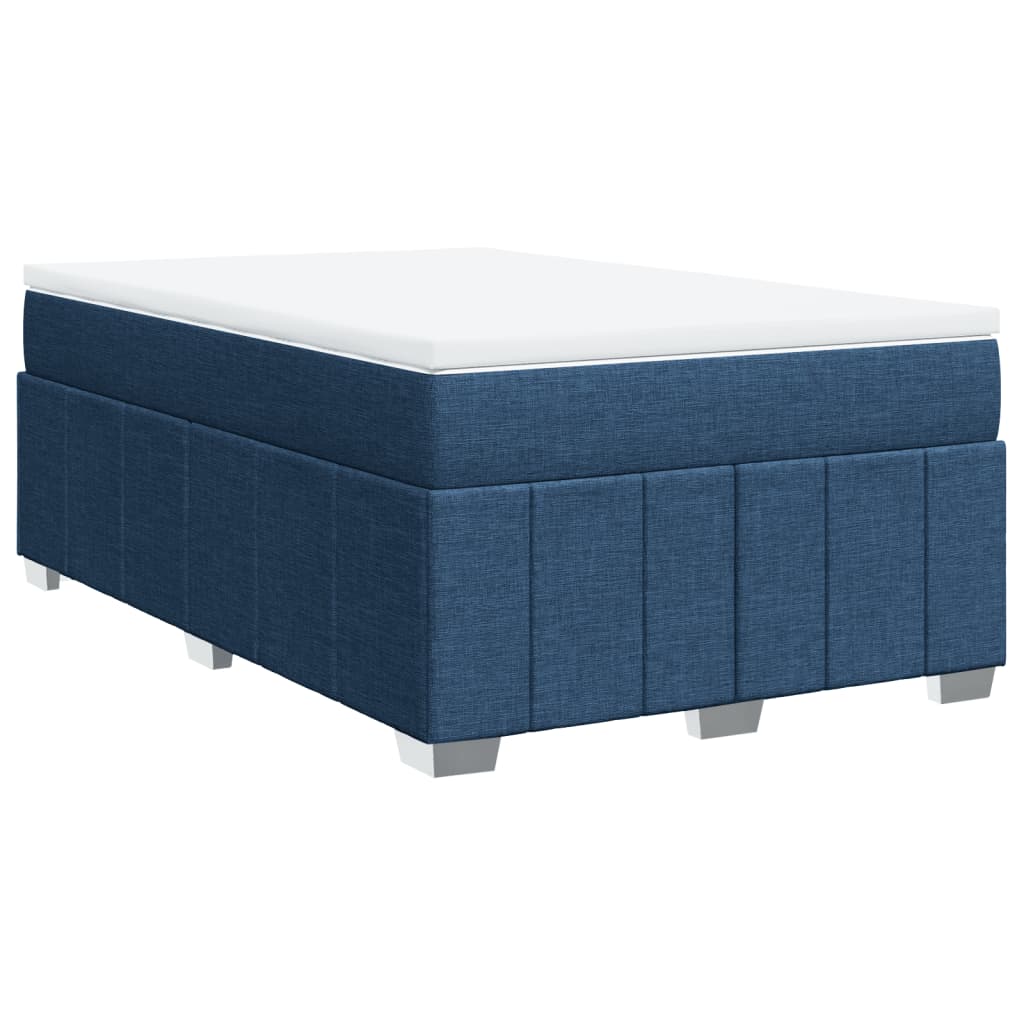 Boxspringbett mit Matratze Blau 120x200 cm Stoff
