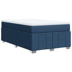 Boxspringbett mit Matratze Blau 120x200 cm Stoff