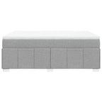 Boxspringbett mit Matratze Hellgrau 140x190 cm Stoff
