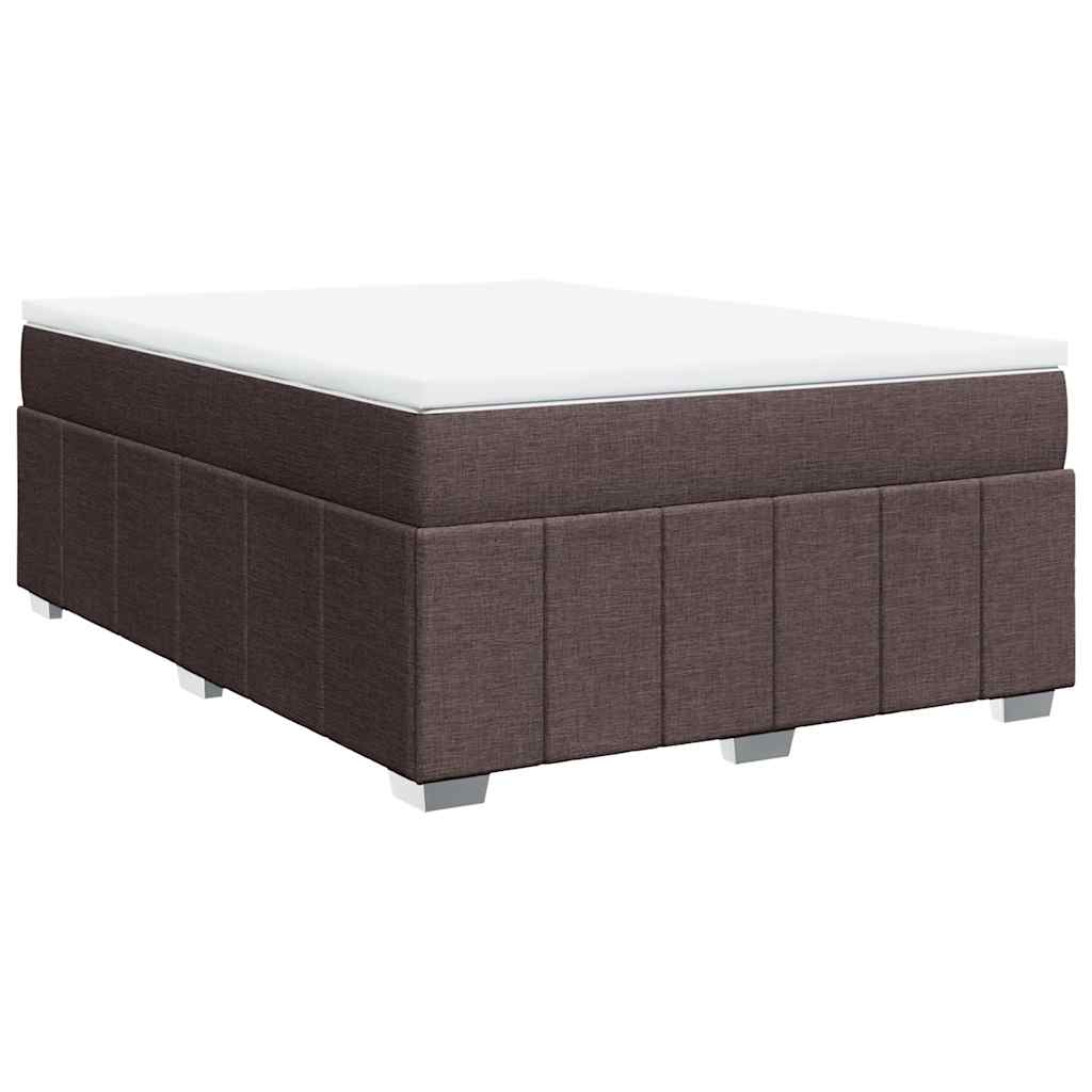 Boxspringbett mit Matratze Dunkelbraun 140x190 cm Stoff
