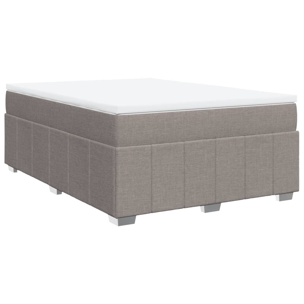 Boxspringbett mit Matratze Taupe 140x190 cm Stoff