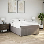 Boxspringbett mit Matratze Taupe 140x190 cm Stoff