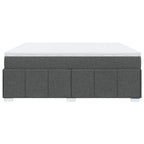 Boxspringbett mit Matratze Dunkelgrau 200x200 cm Stoff