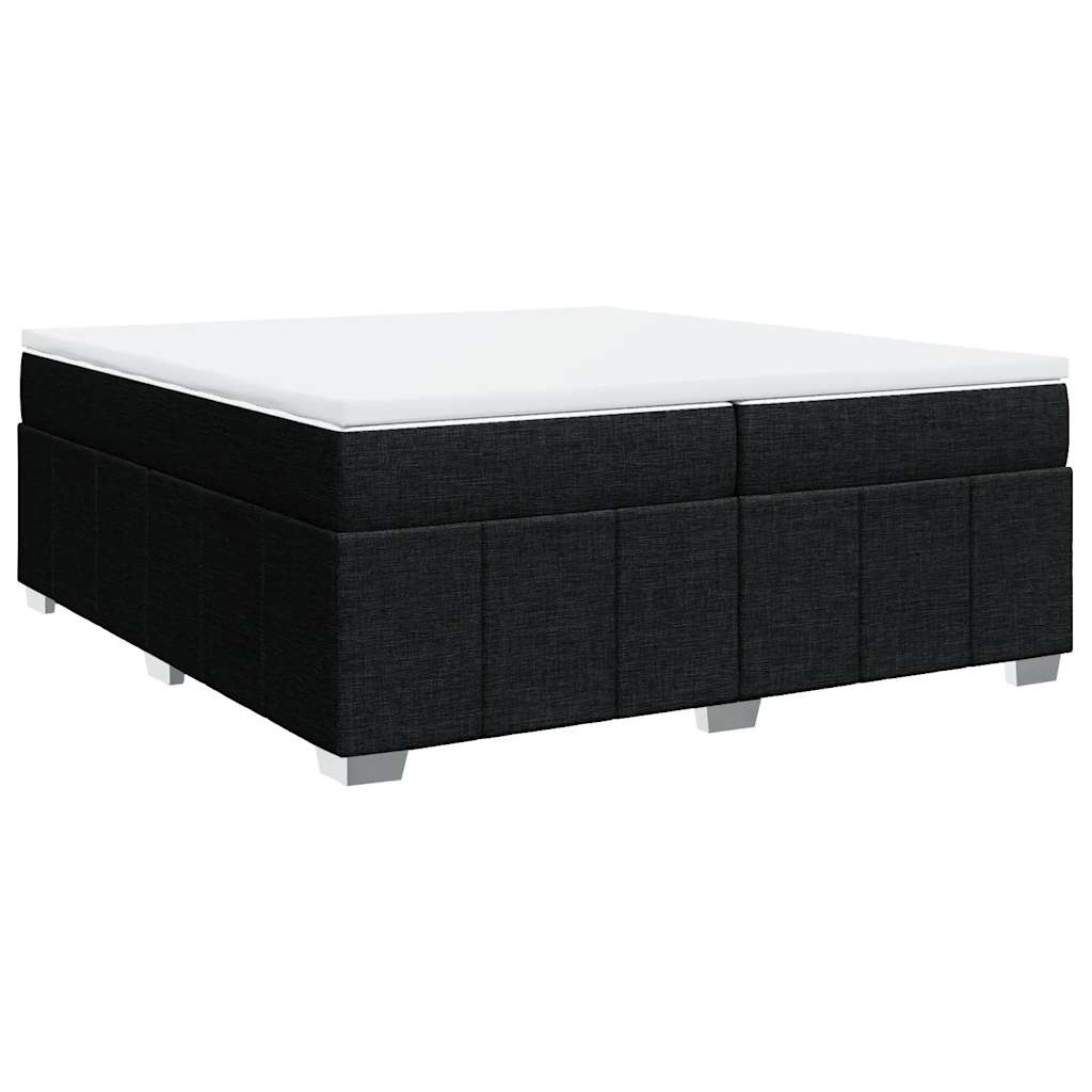 Boxspringbett mit Matratze Schwarz 200x200 cm Stoff