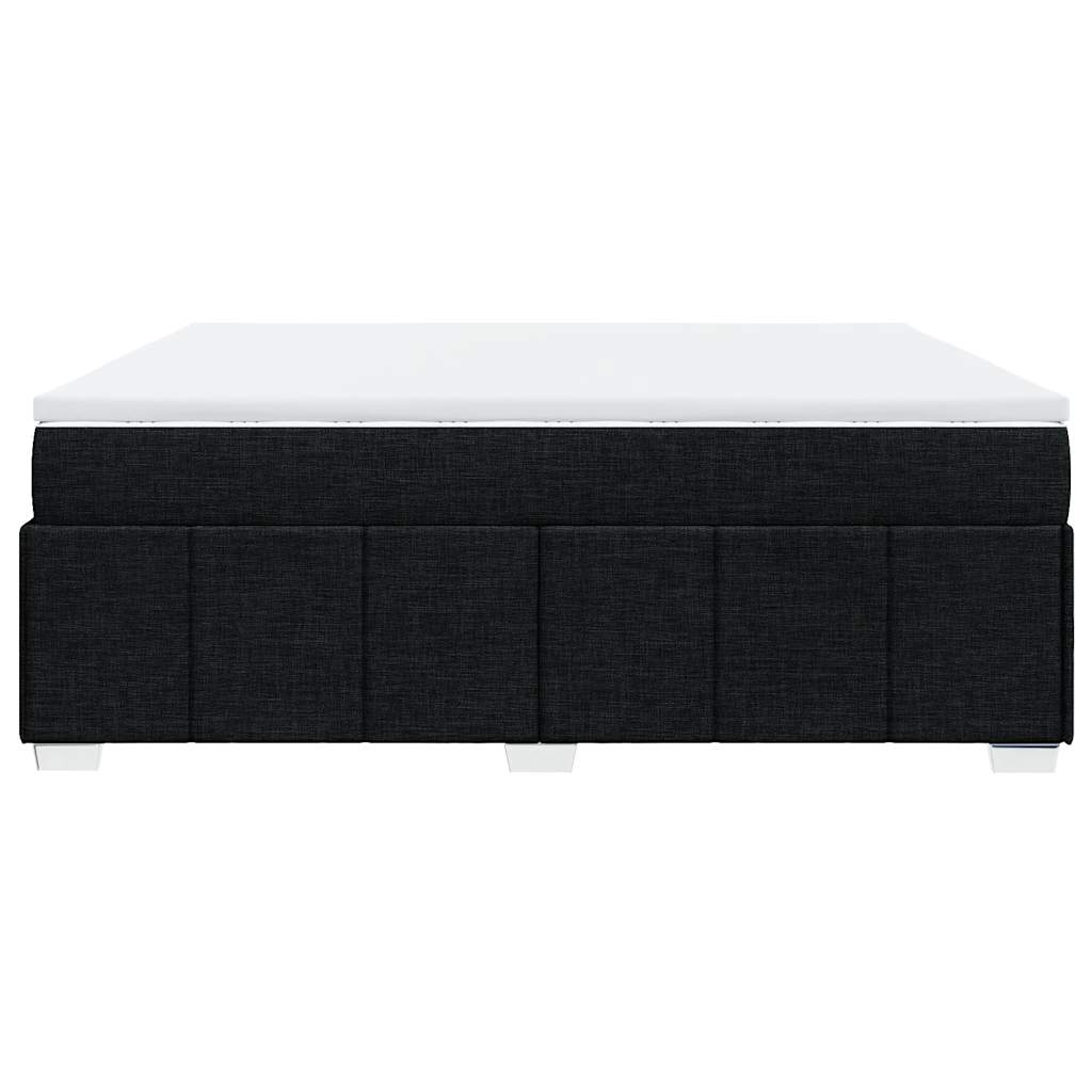 Boxspringbett mit Matratze Schwarz 200x200 cm Stoff