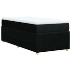 Boxspringbett mit Matratze Schwarz 80x200 cm Stoff