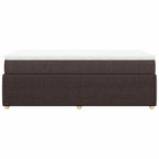 Boxspringbett mit Matratze Dunkelbraun 80x200 cm Stoff