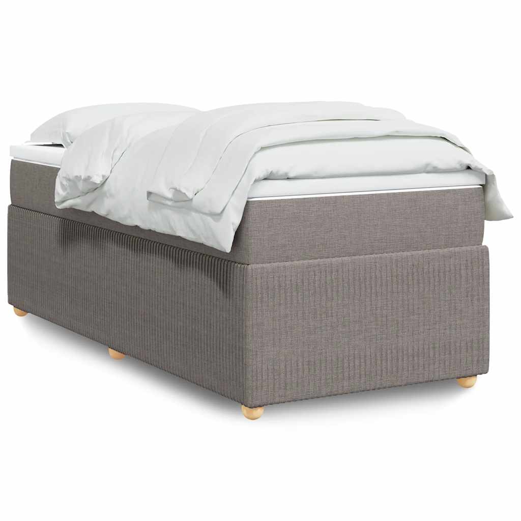 Boxspringbett mit Matratze Taupe 80x200 cm Stoff