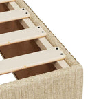 Boxspringbett mit Matratze Creme 80x200 cm Stoff