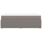 Boxspringbett mit Matratze Taupe 90x200 cm Stoff