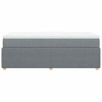 Boxspringbett mit Matratze Hellgrau 100x200 cm Stoff