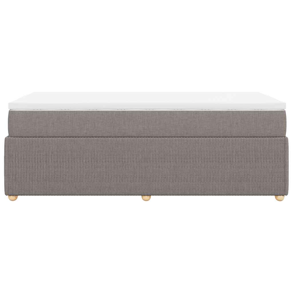 Boxspringbett mit Matratze Taupe 100x200 cm Stoff