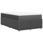 Boxspringbett mit Matratze Dunkelgrau 120x190 cm Stoff