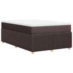 Boxspringbett mit Matratze Dunkelbraun 120x190 cm Stoff