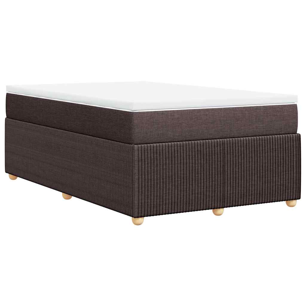 Boxspringbett mit Matratze Dunkelbraun 120x190 cm Stoff