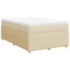Boxspringbett mit Matratze Creme 120x190 cm Stoff