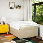 Boxspringbett mit Matratze Creme 120x190 cm Stoff