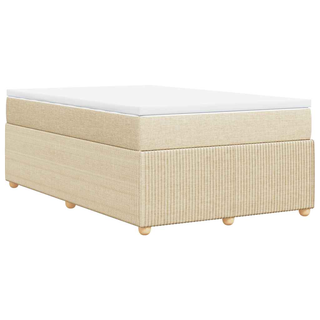 Boxspringbett mit Matratze Creme 120x190 cm Stoff
