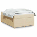 Boxspringbett mit Matratze Creme 120x190 cm Stoff