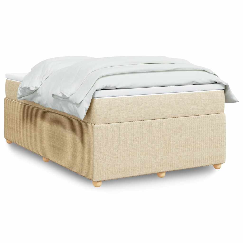 Boxspringbett mit Matratze Creme 120x190 cm Stoff