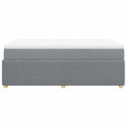Boxspringbett mit Matratze Hellgrau 120x200 cm Stoff