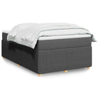 Boxspringbett mit Matratze Dunkelgrau 120x200 cm Stoff