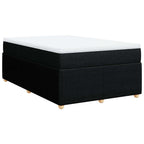 Boxspringbett mit Matratze Schwarz 120x200 cm Stoff