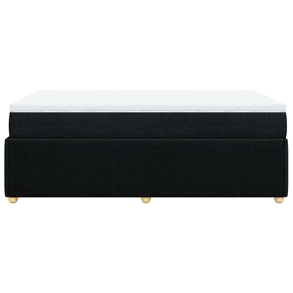 Boxspringbett mit Matratze Schwarz 120x200 cm Stoff