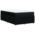 Boxspringbett mit Matratze Schwarz 120x200 cm Stoff
