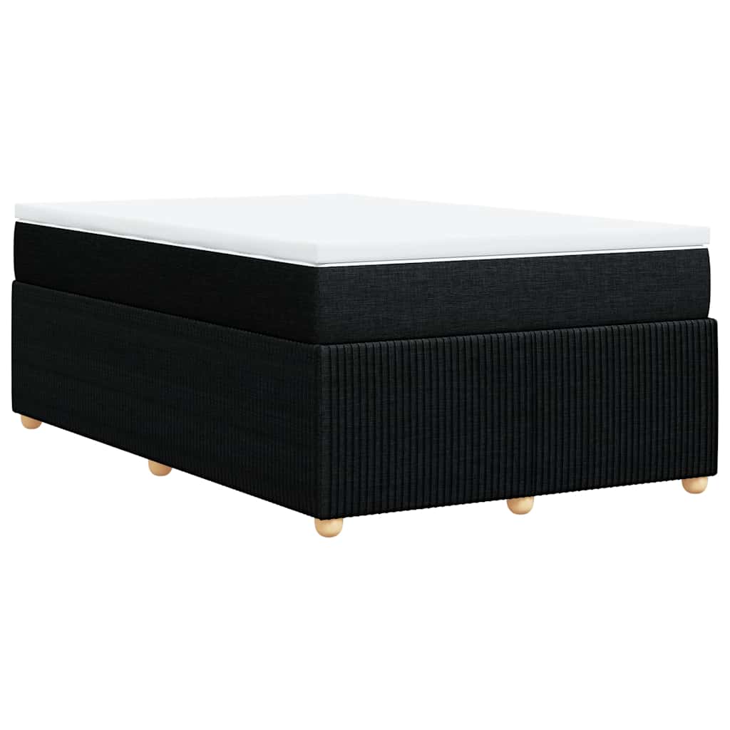 Boxspringbett mit Matratze Schwarz 120x200 cm Stoff