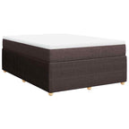 Boxspringbett mit Matratze Dunkelbraun 140x190 cm Stoff