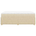 Boxspringbett mit Matratze Creme 140x200 cm Stoff
