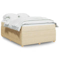 Boxspringbett mit Matratze Creme 140x200 cm Stoff
